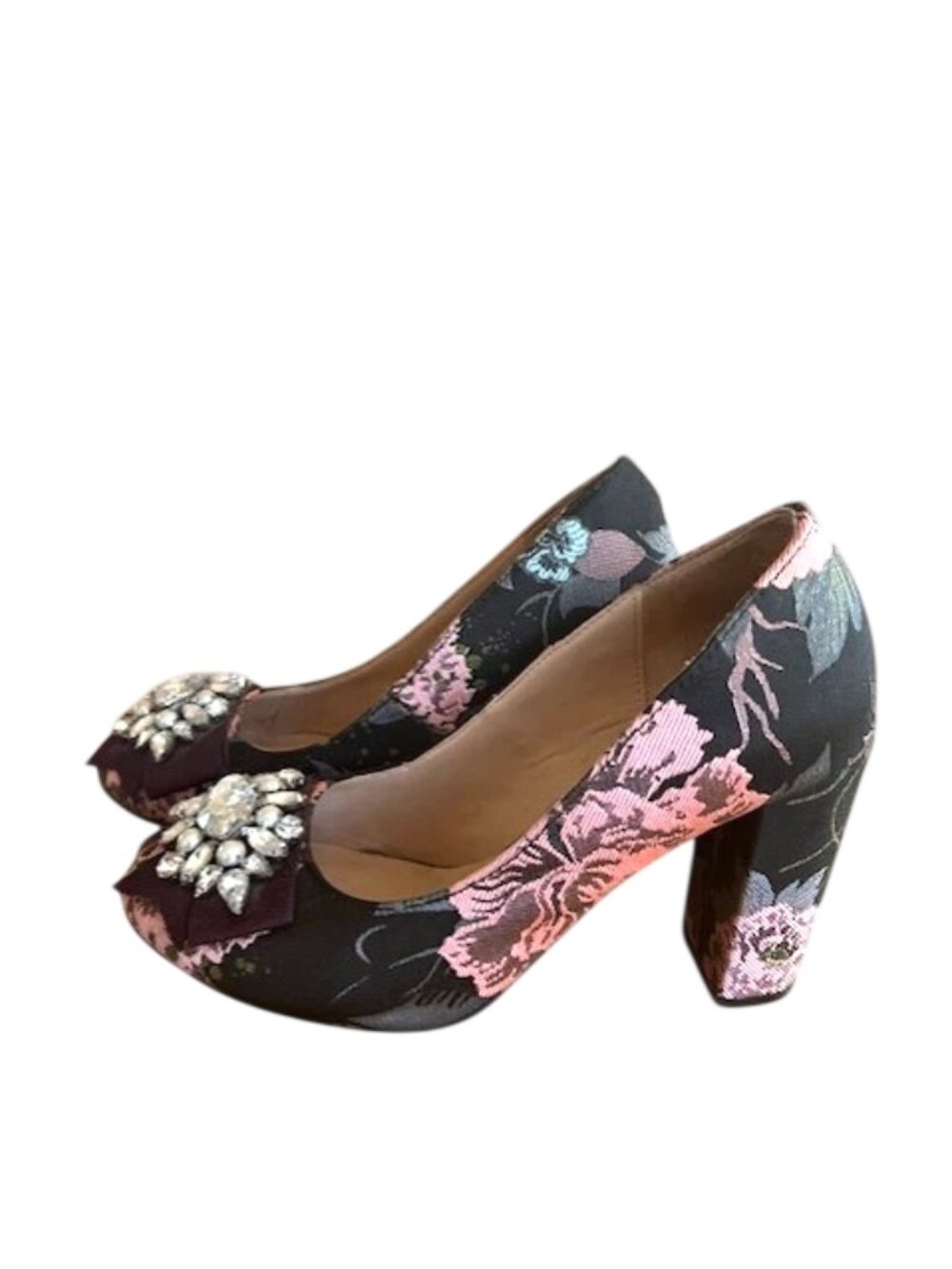 Kelly & Katie Camerlona Floral Heels – Size 6 - 3.5" block heel